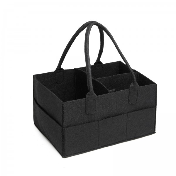 S2049 - Kono Felt Caddy Organiser With Storage - Black